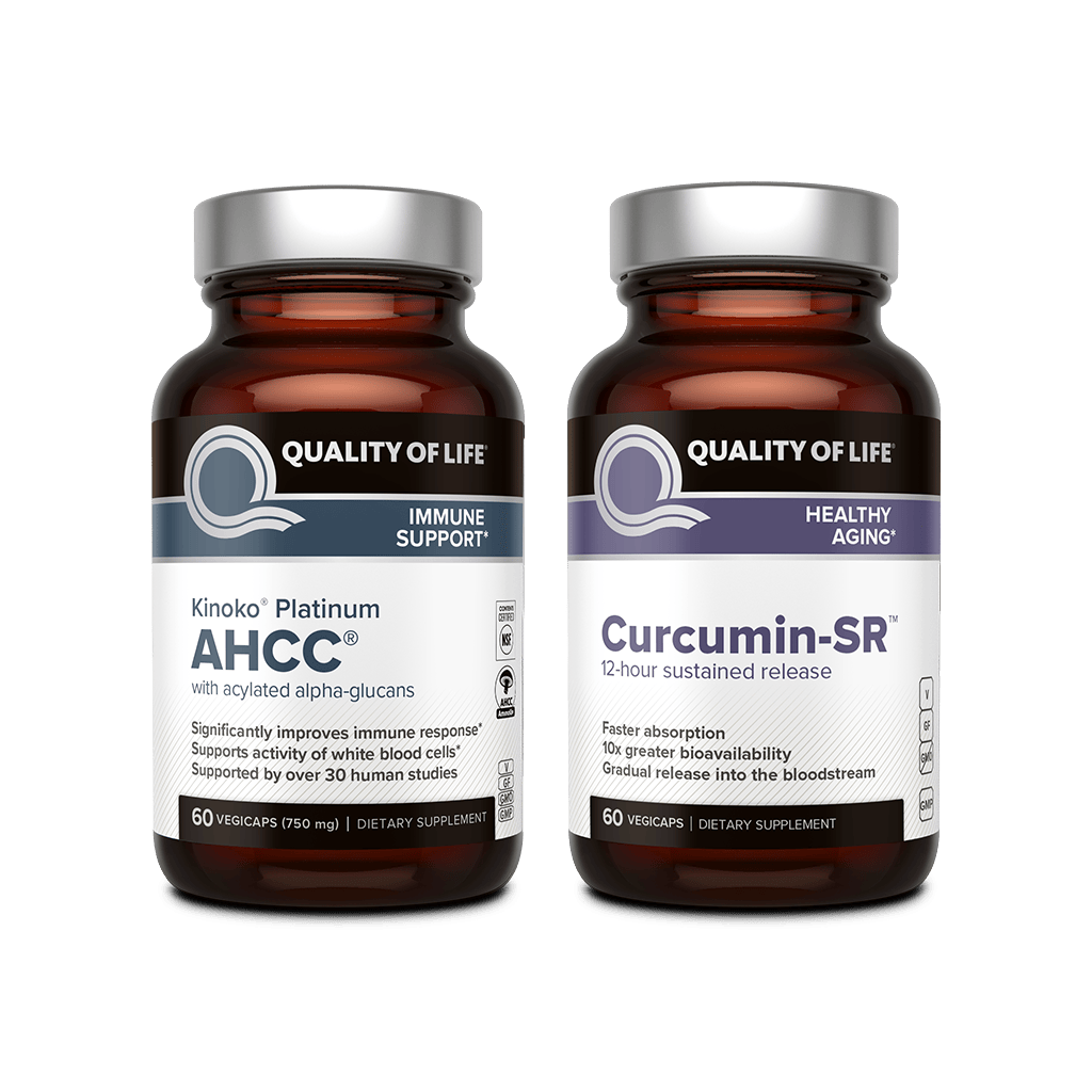 AHCC® Boost - Kinoko® Platinum and Curcumin-SR™ | Quality of Life