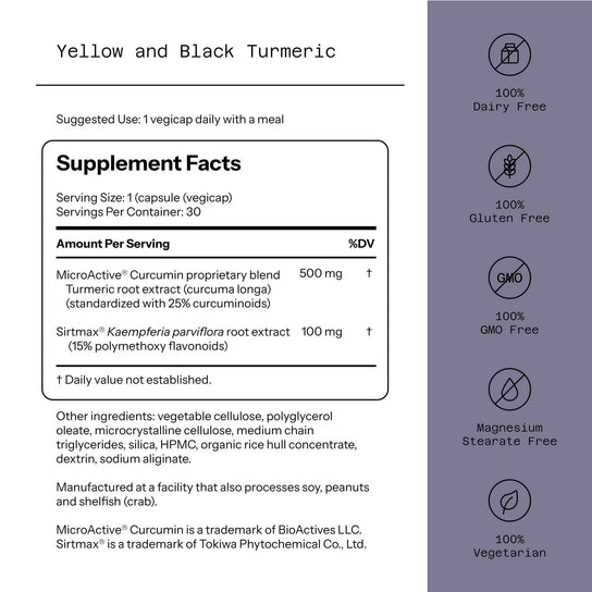 Yellow and Black Turmeric with Curcumin-SR™