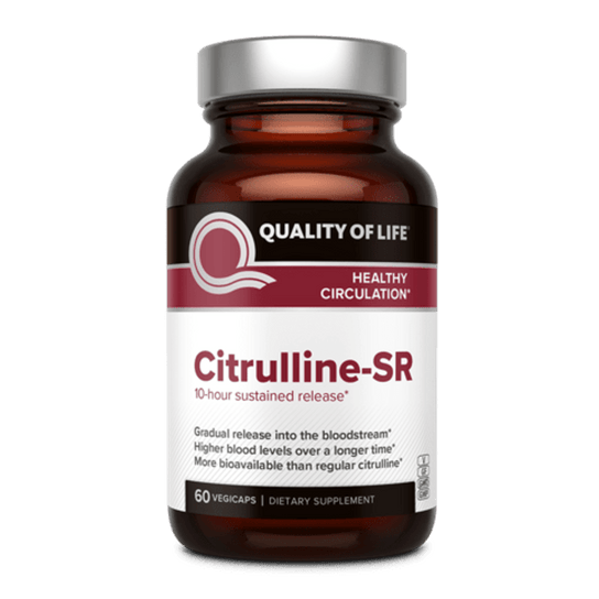 ottle of Citrulline-SR supplement, which supports cardiovascular health, athletic performance, and male sexual function