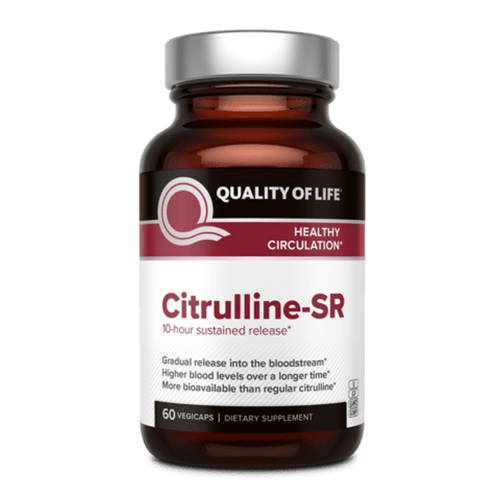 ottle of Citrulline-SR supplement, which supports cardiovascular health, athletic performance, and male sexual function