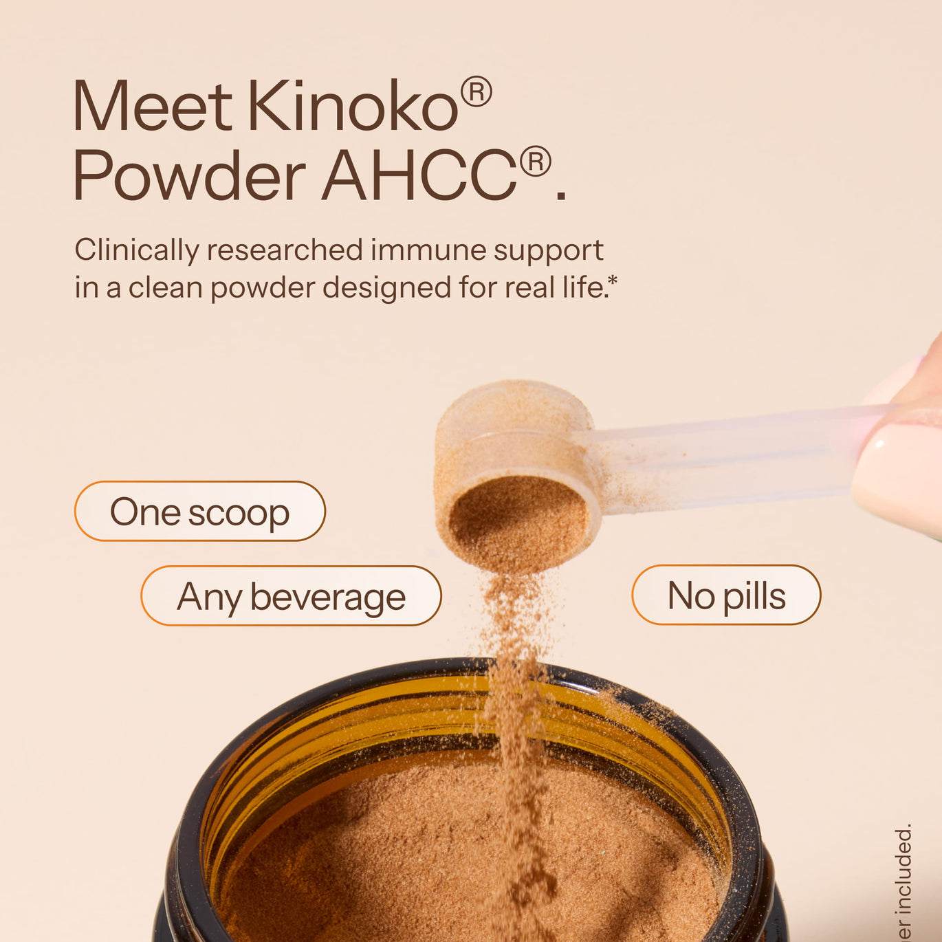 AHCC® - Kinoko® Powder + Free Frother