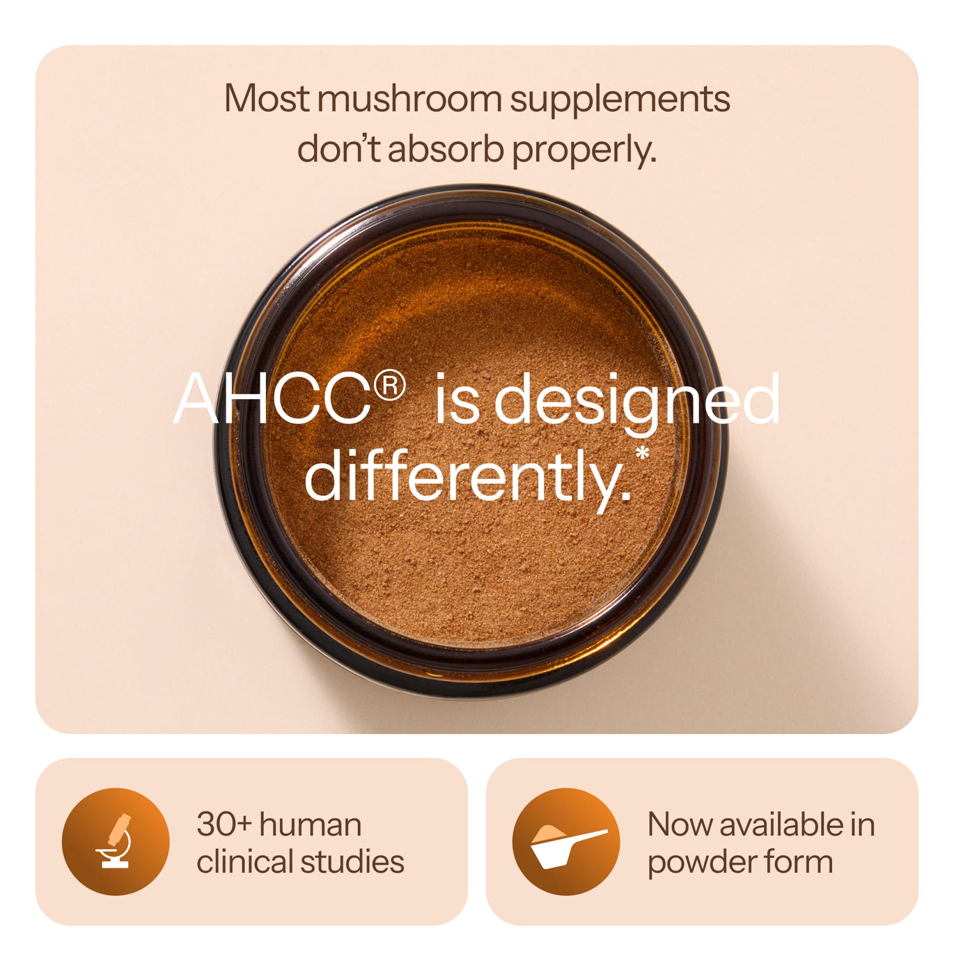 AHCC® - Kinoko® Powder + Free Frother