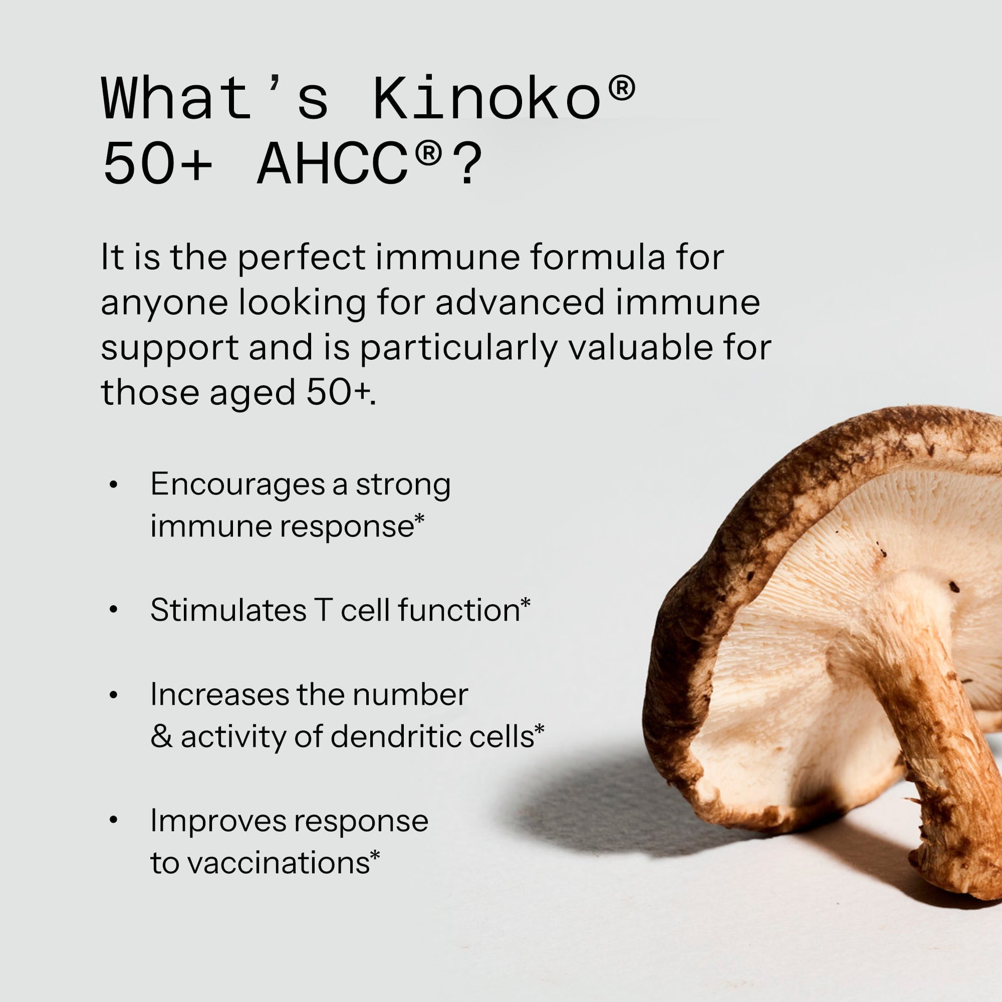 Kinoko®️ 50+ AHCC®️ | Quality of Life