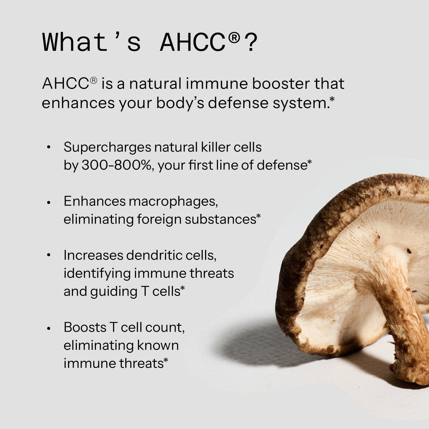 AHCC® - Kinoko® Powder + Free Frother